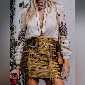 CU white linen Lover’s Rock cutout embroideries